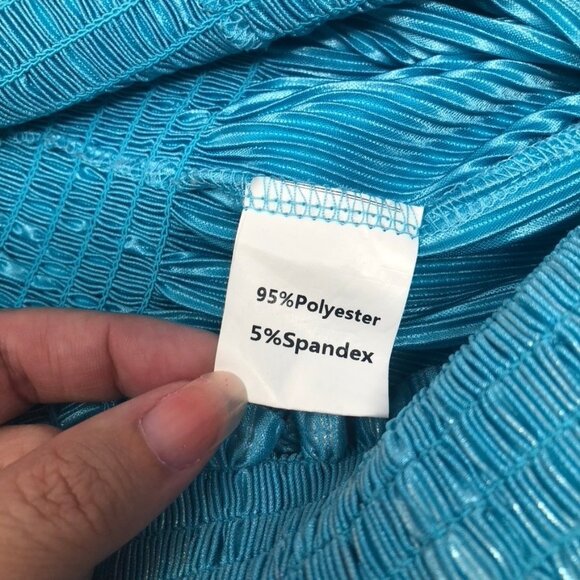 Queen Of Sparkles Swing Shorts Size S Blue Shimmer Iridescent - Picture 4 of 5